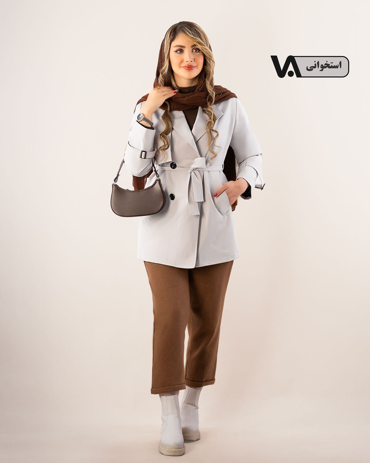 بارانی سانتانا یقه انگلیسی کد j377