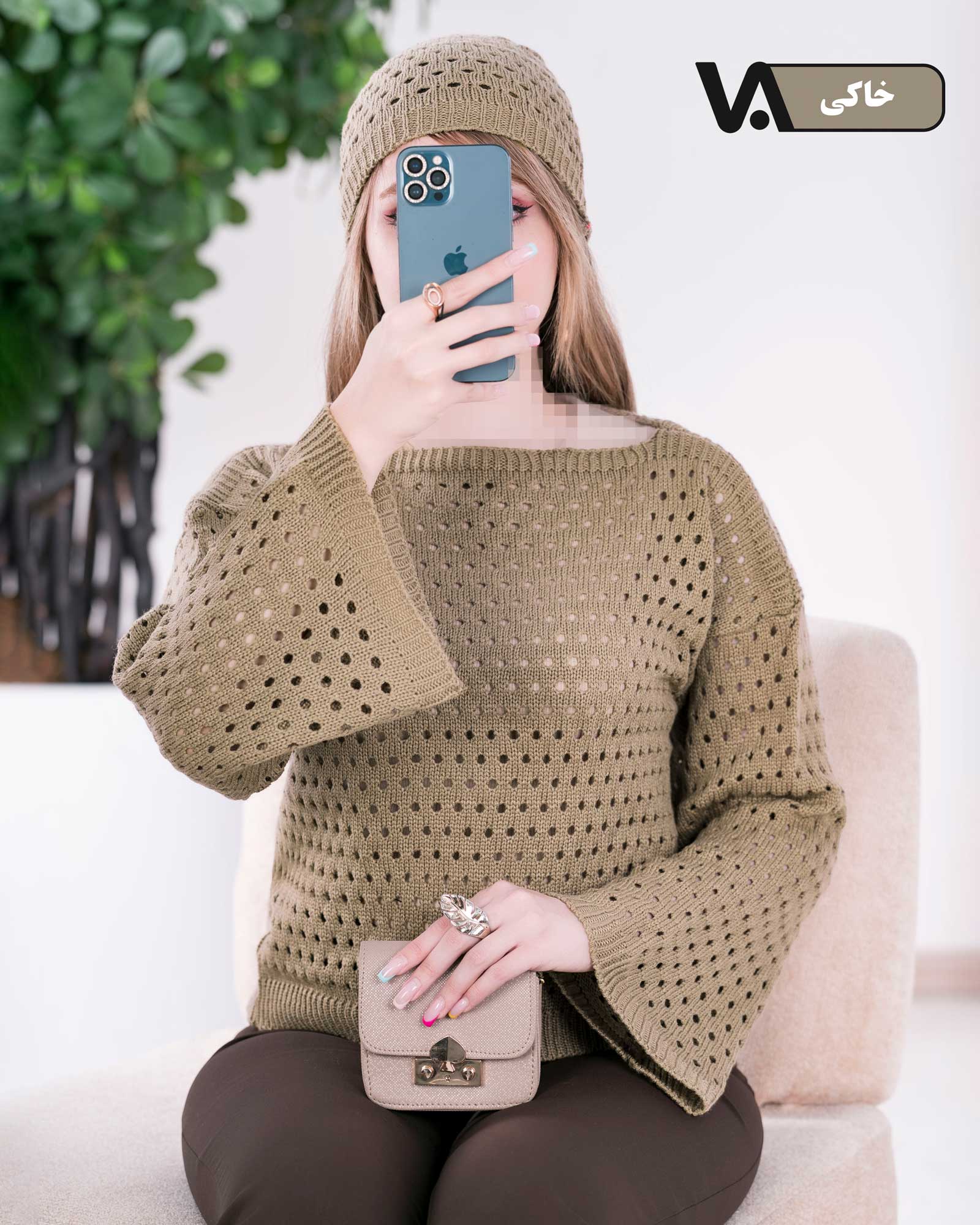 ست بافت و کلاه زنبوری کد j306