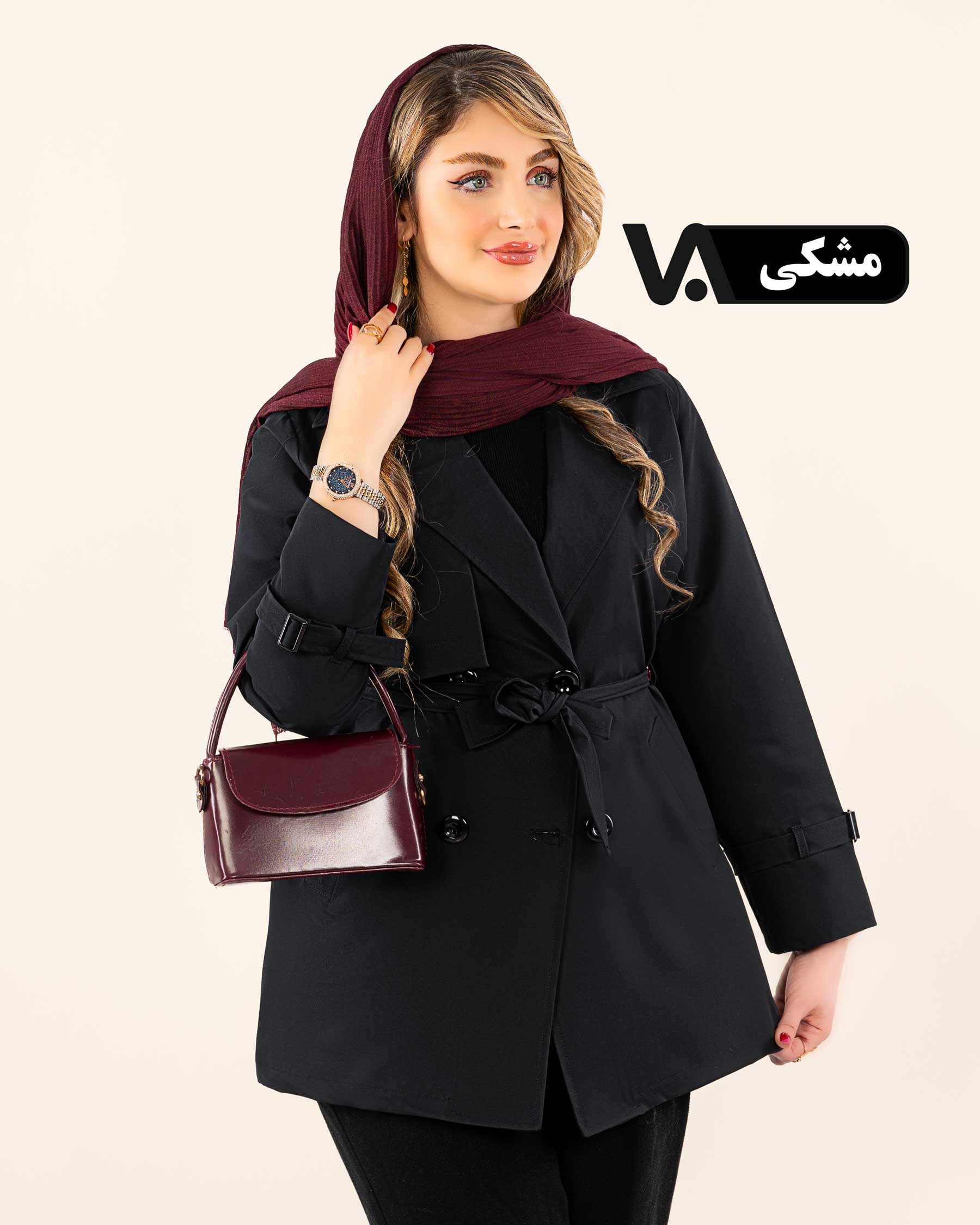 بارانی سانتانا یقه انگلیسی کد j377