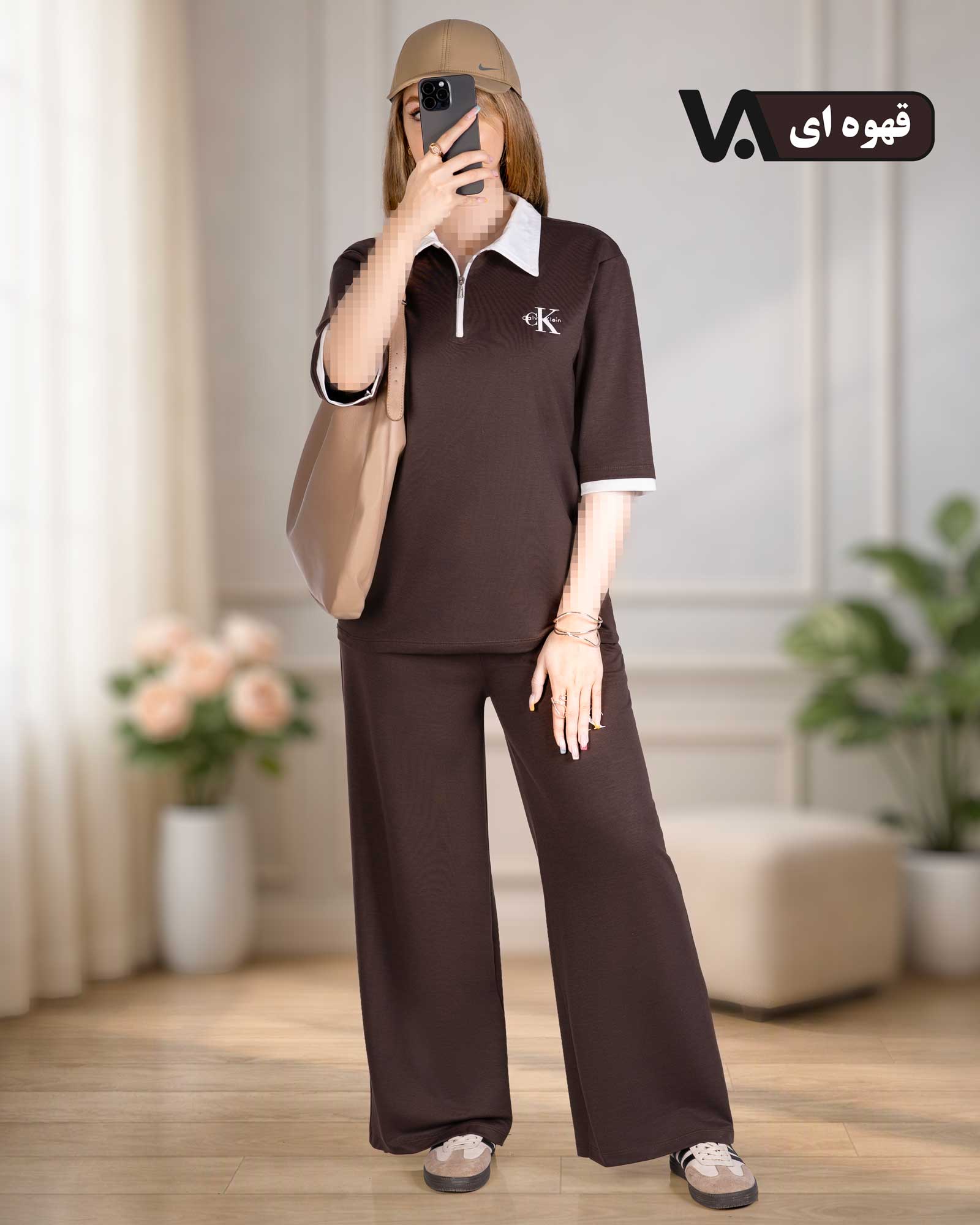 ست تیشرت و شلوار نیم زیپ مچینست کد j311