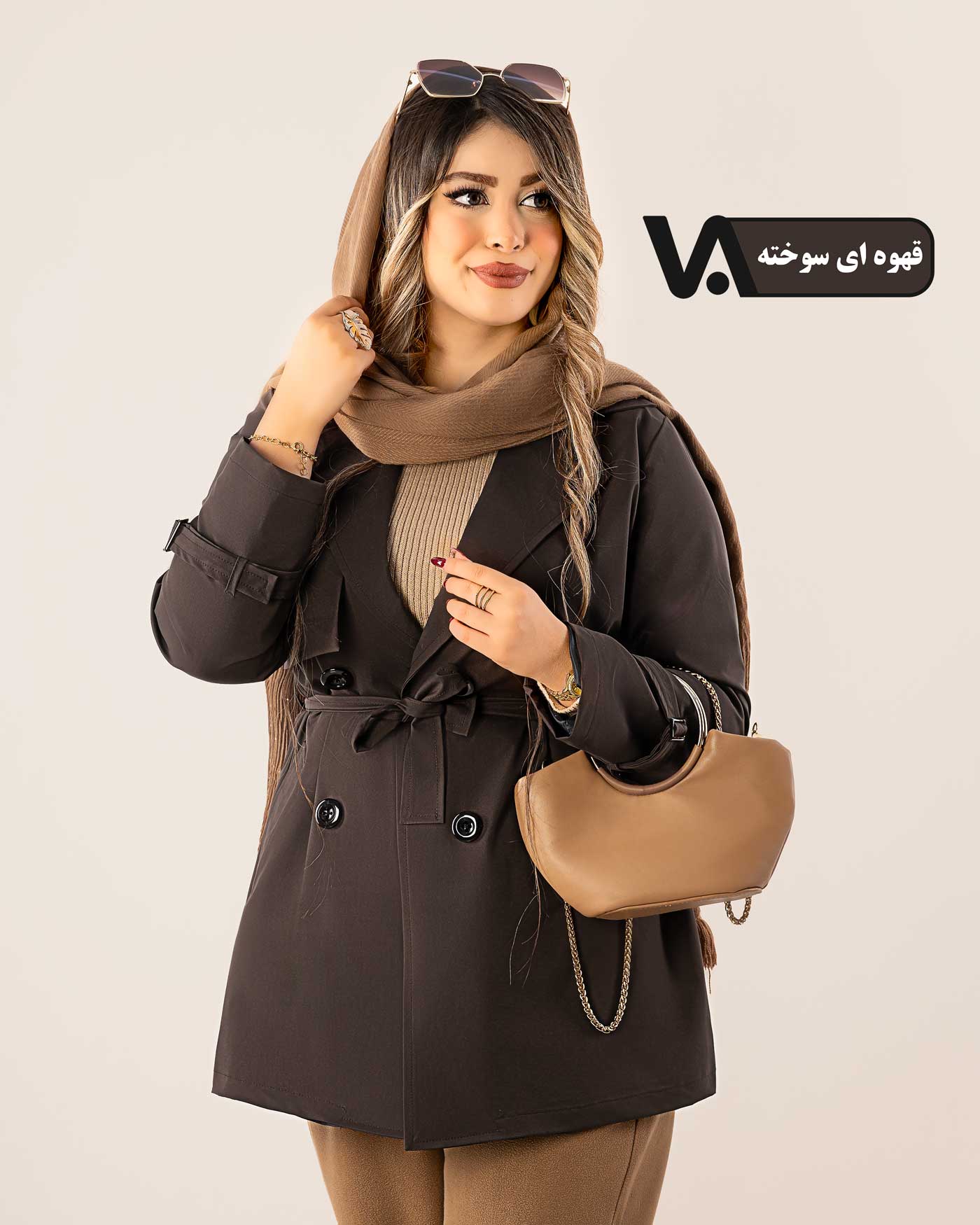 بارانی سانتانا یقه انگلیسی کد j377