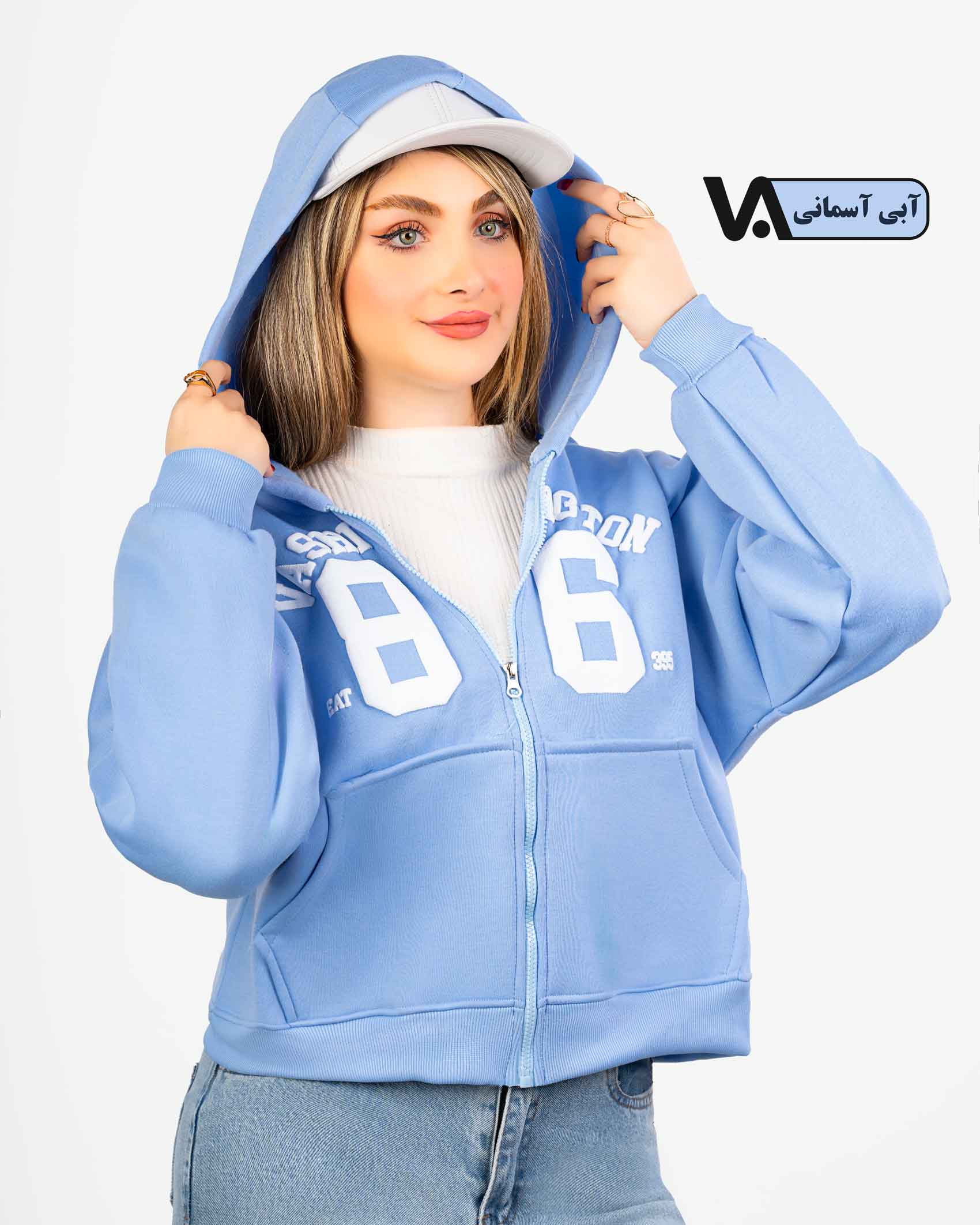 سویشرت چاپی کشبافت کلاه دار کد j376