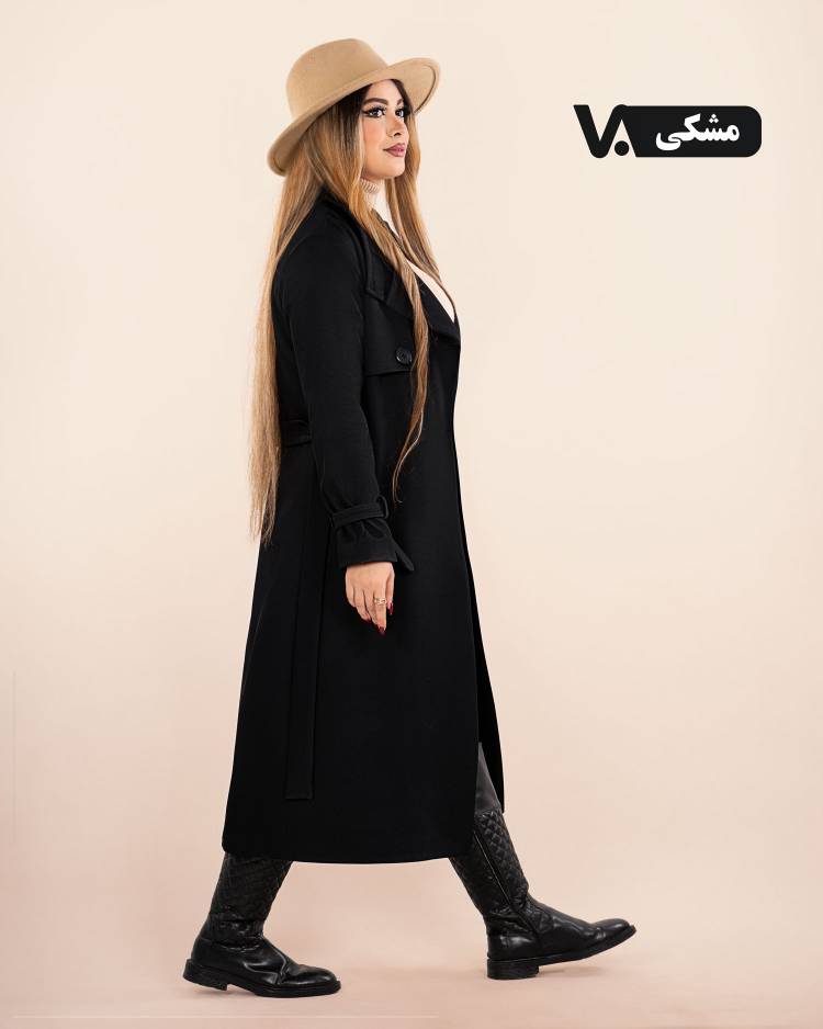 کت بلند کجراه یقه ایستاده کد j364