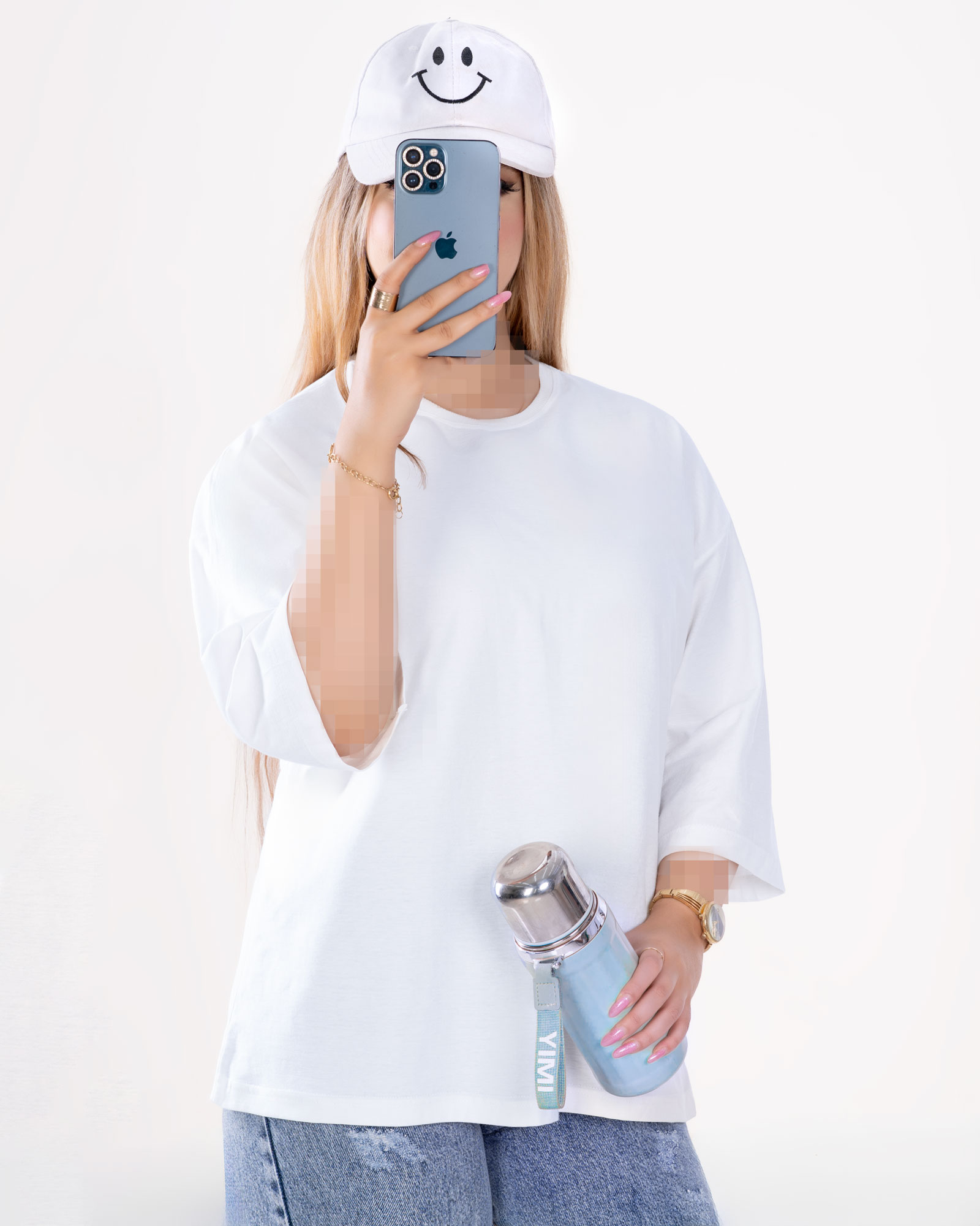 تیشرت باکسی یقه گرد ساده کد j293