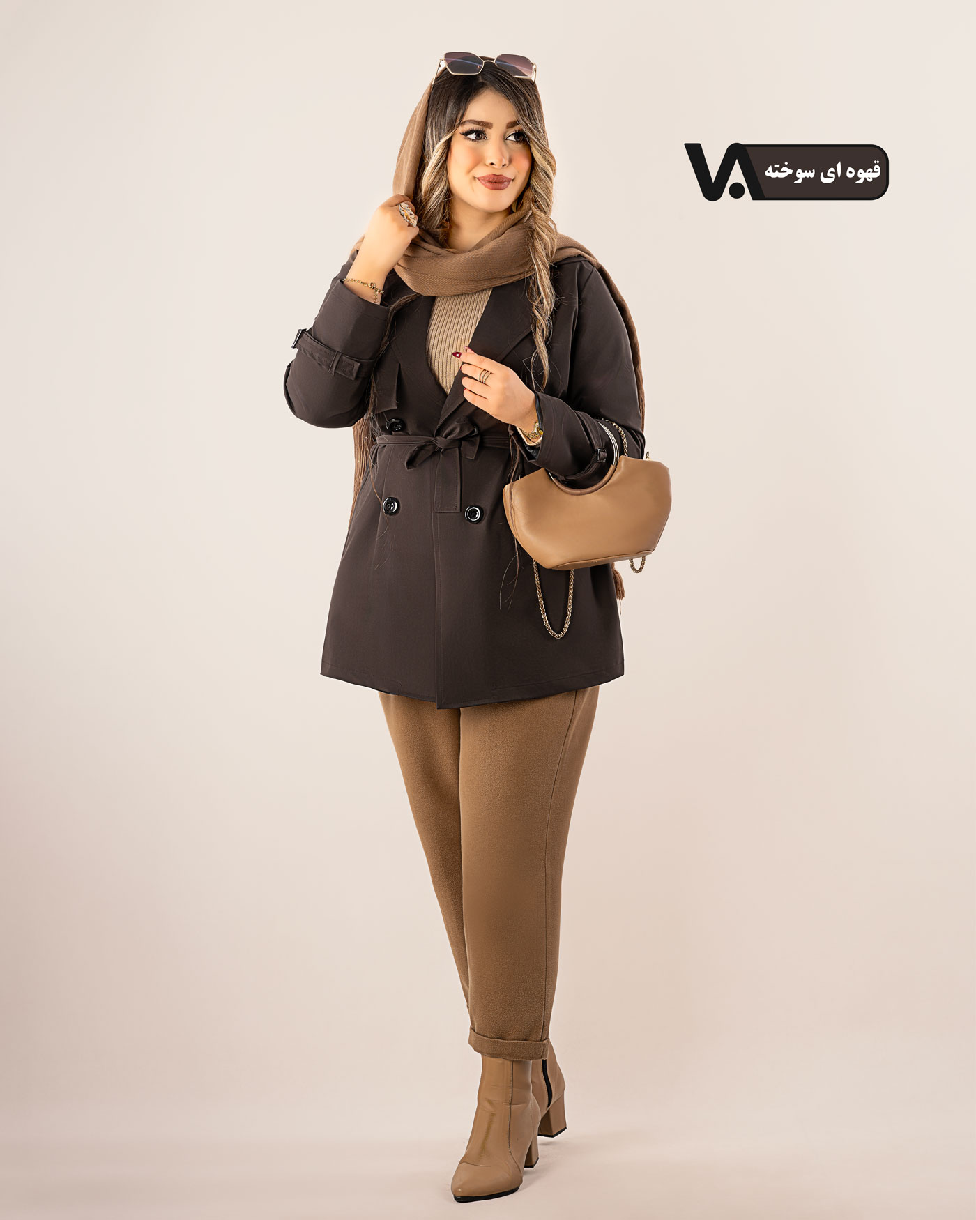 بارانی سانتانا یقه انگلیسی کد j377