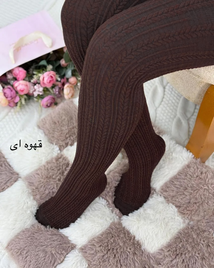جوراب شلواری گندمی کد H419
