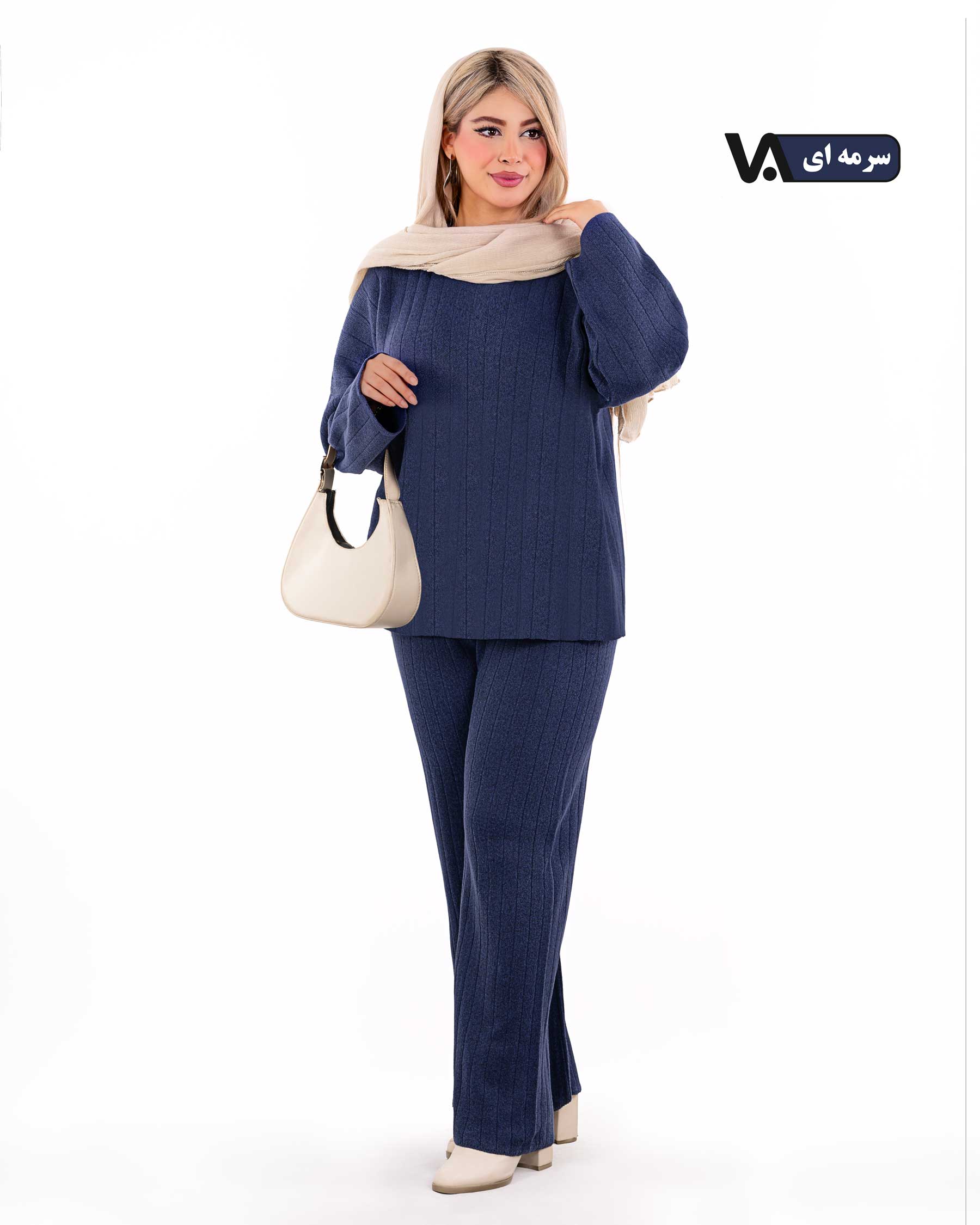 ست بافت بلوز و شلوار کبریتی کد j431