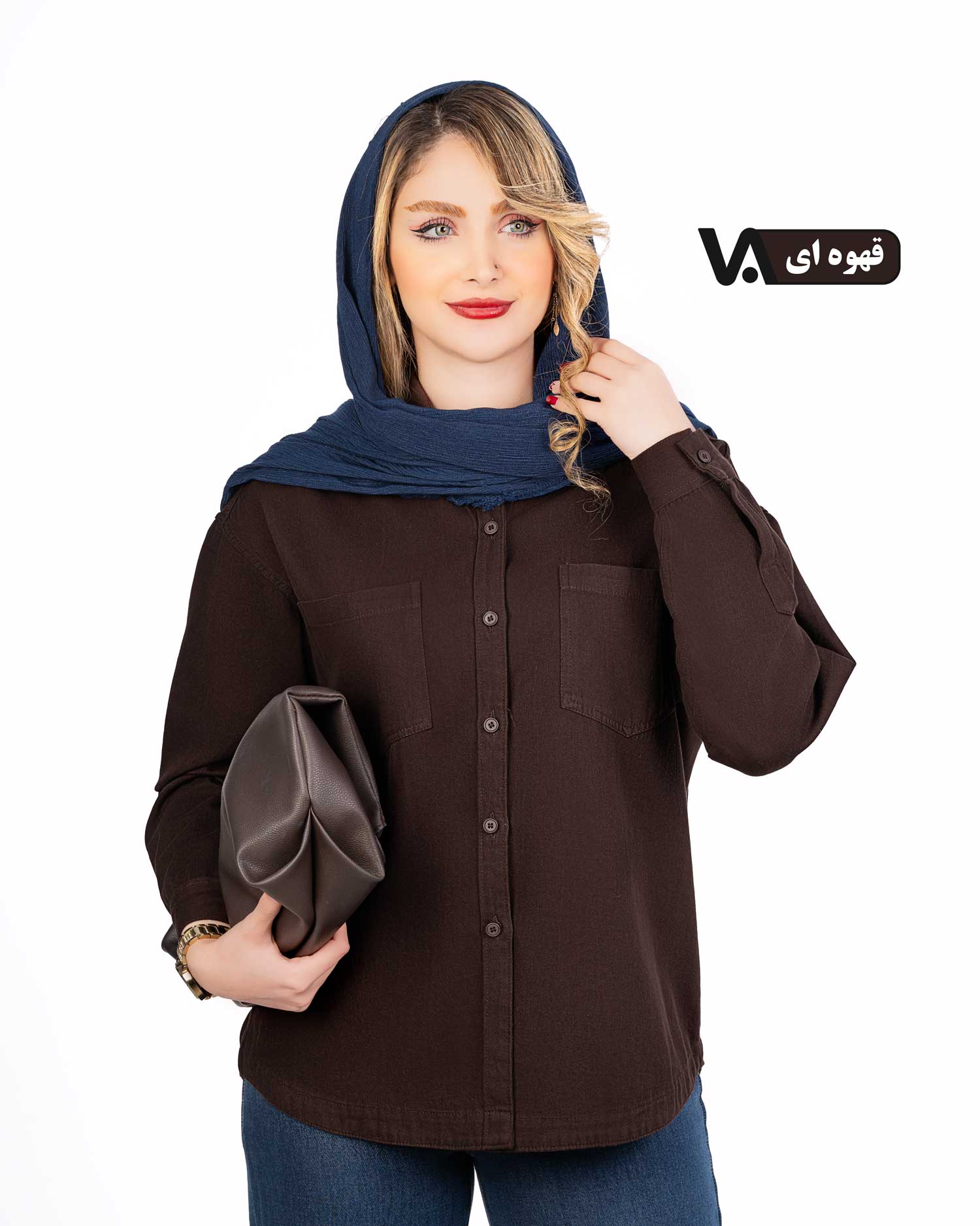 شومیز کتان پایین هلال کد j397