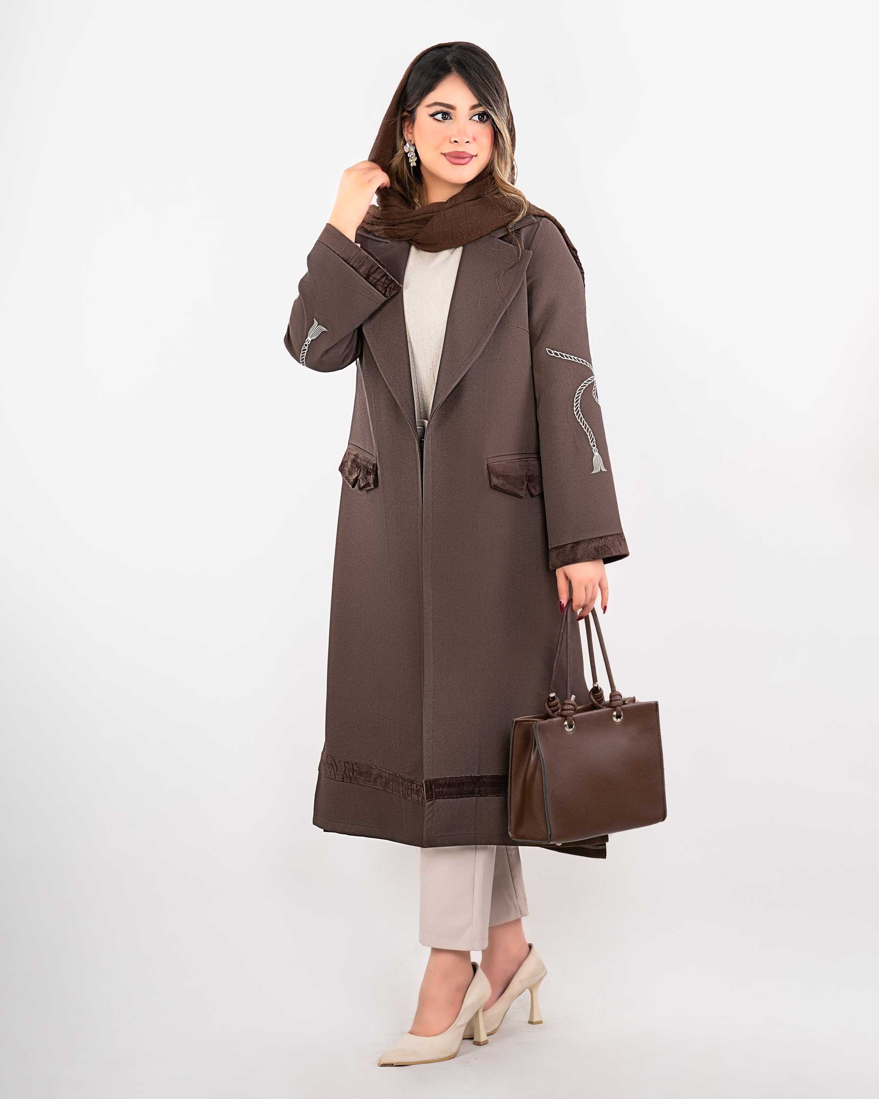 کت بلند کجراه یقه انگلیسی کد j335