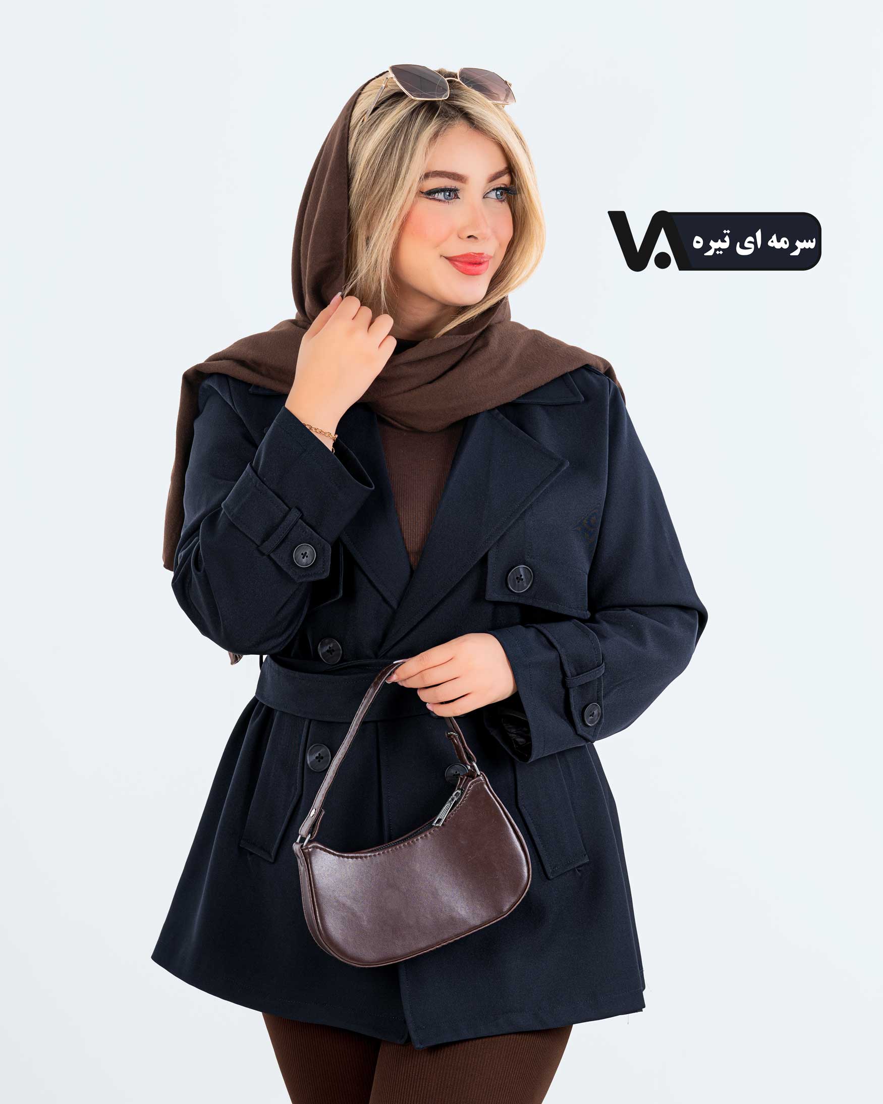 بارانی کتان تی سی مدل ترنچ کد j460