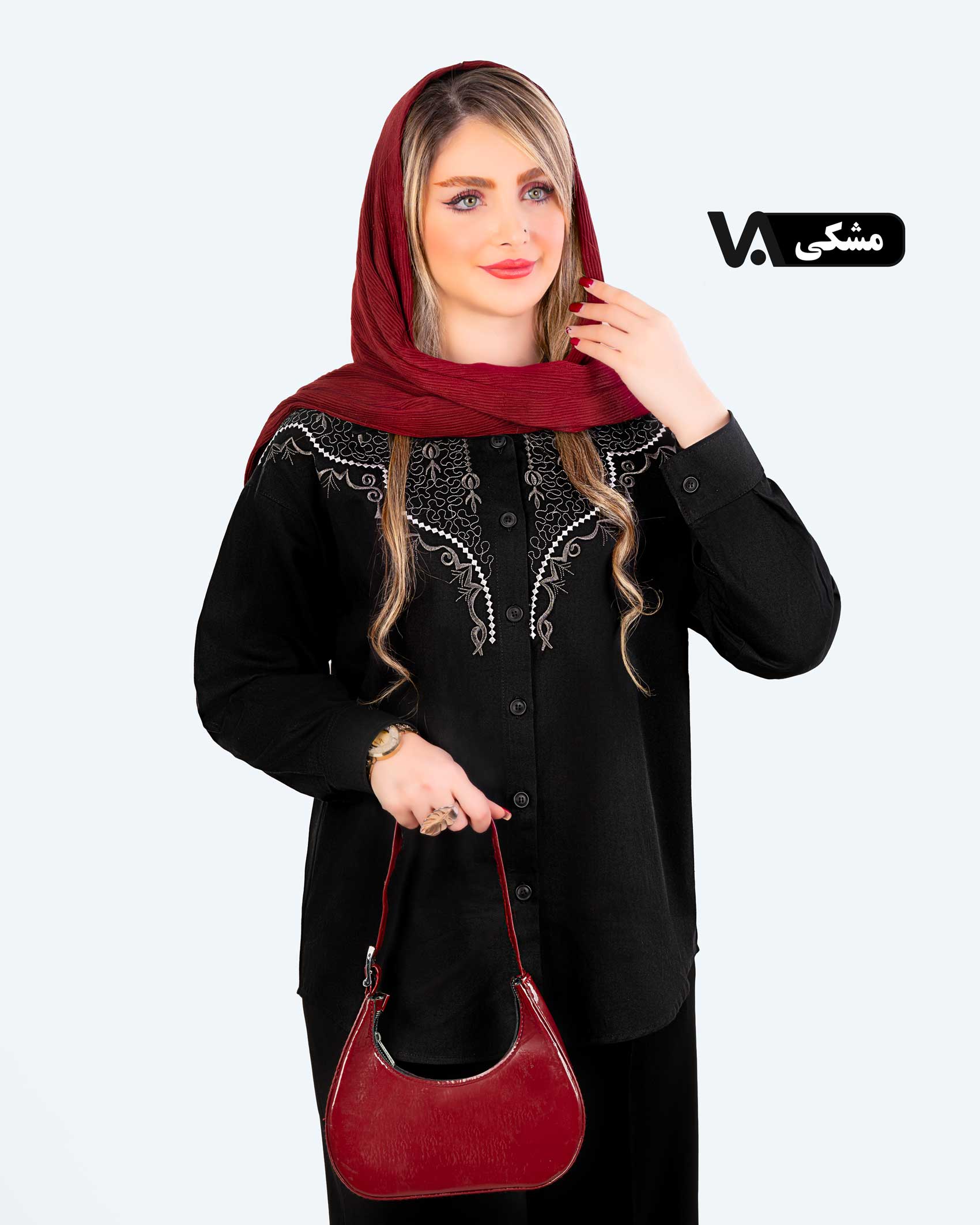 شومیز گلدوزی کتان کد j482
