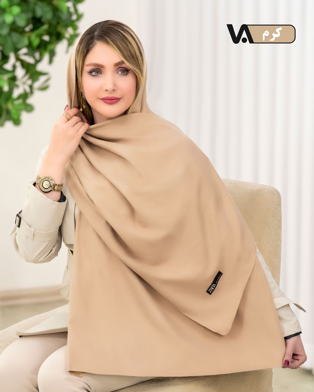 شال موهر ساده کد j417