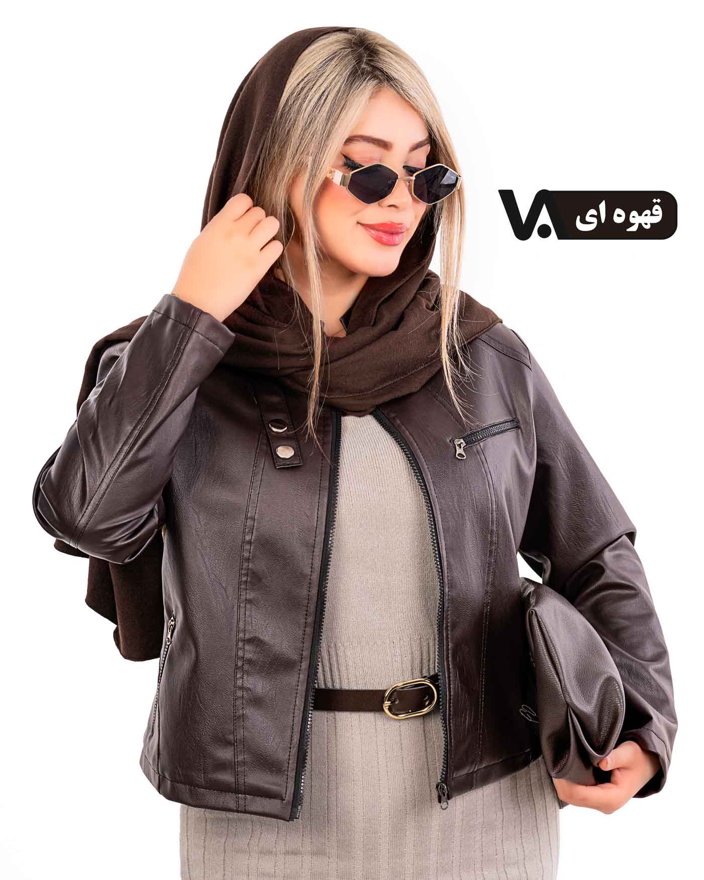 کت چرم یقه دیپلمات کد j440