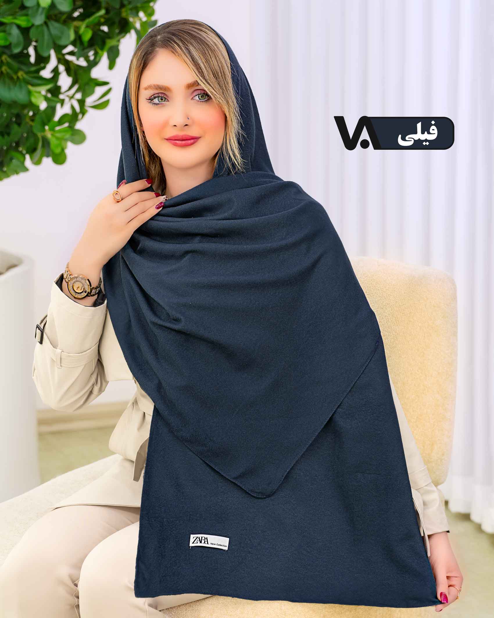 شال موهر ساده کد j417