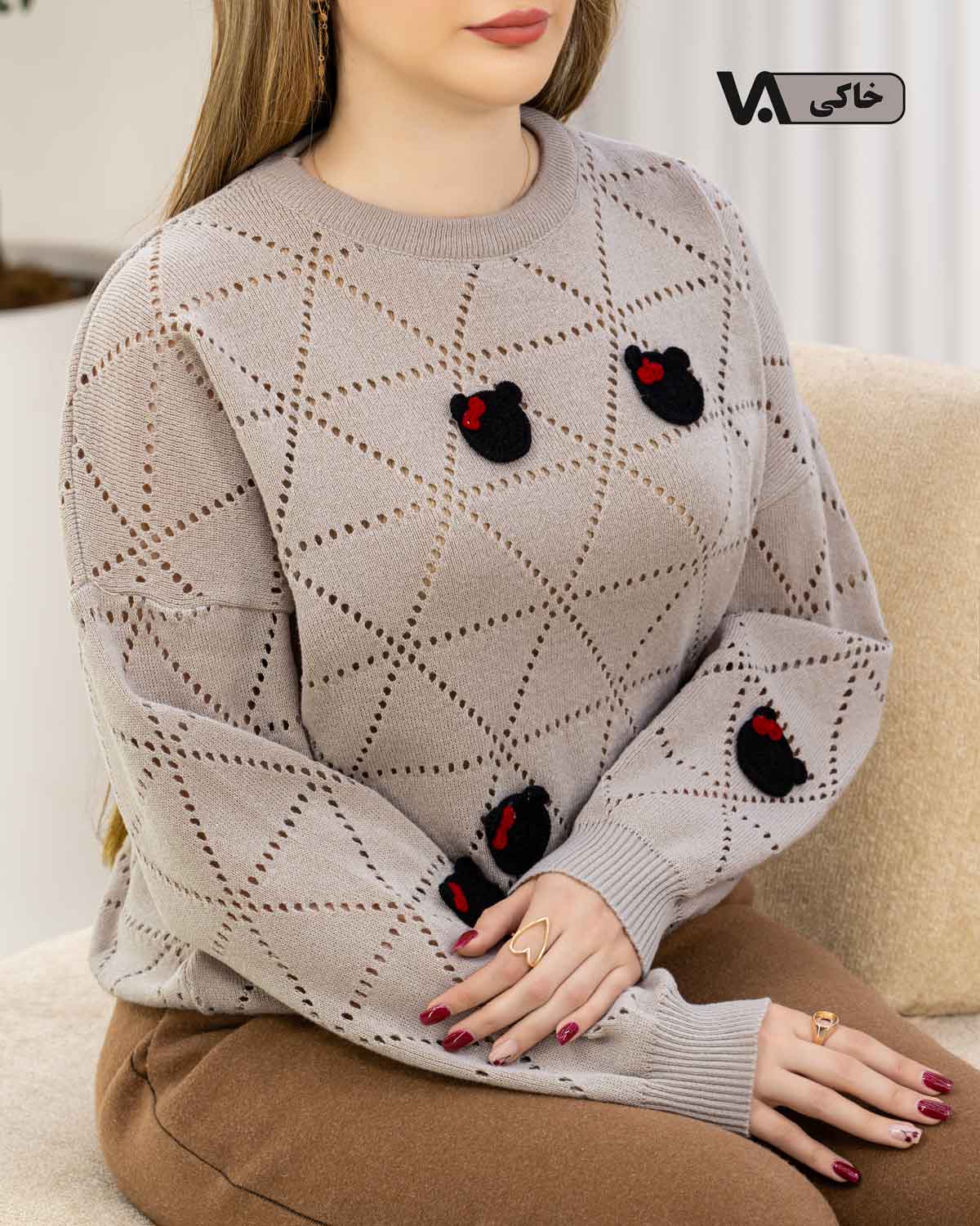 بافت یقه گرد عروسکی کد j316