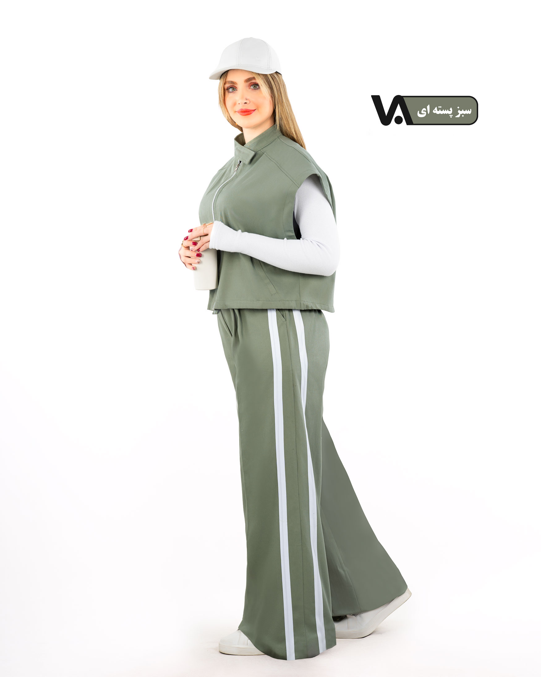 ست سه تکه وست، بلوز و شلوار بگ  کد j465