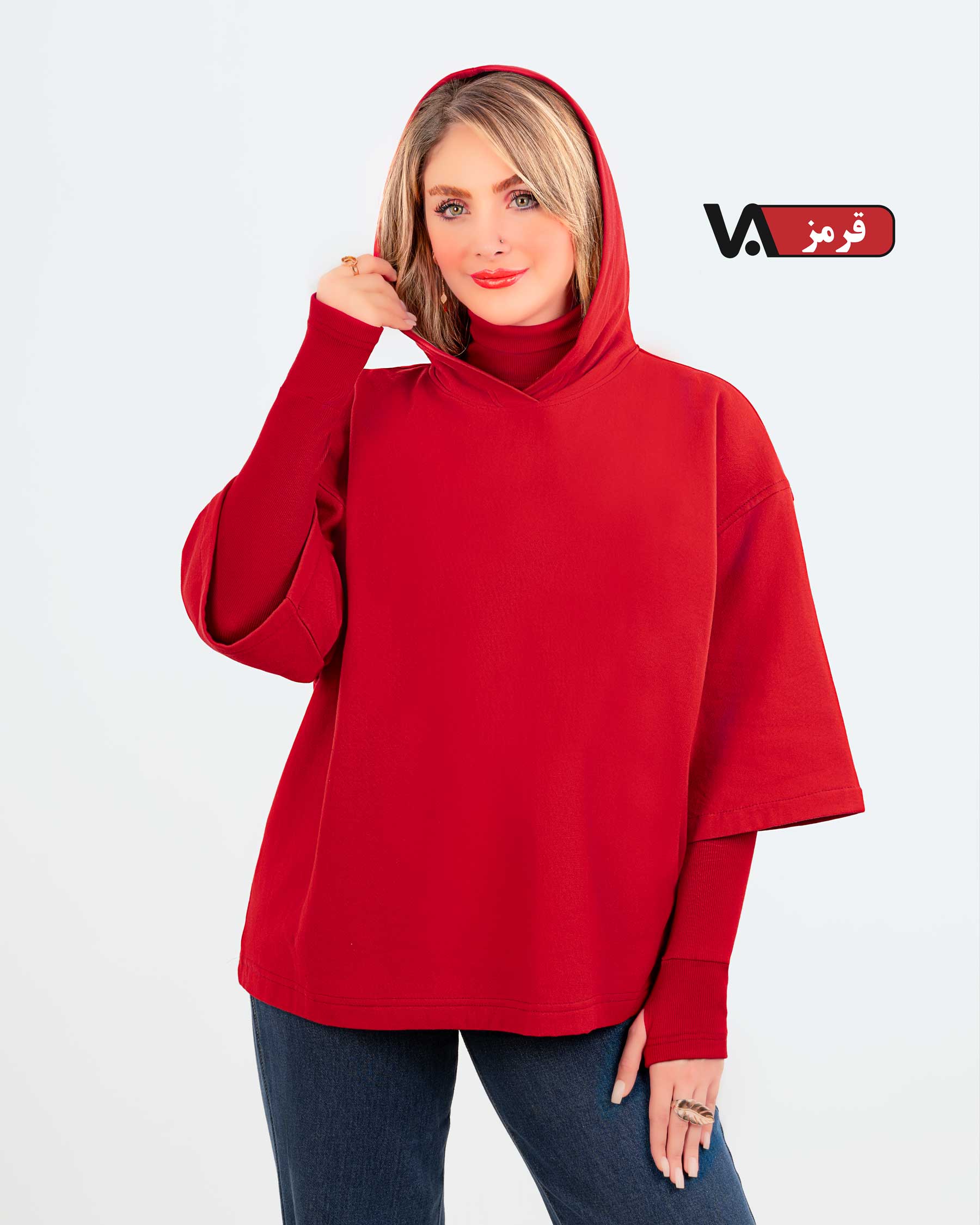 هودی کلاهدار دو نخ پنبه کد j488
