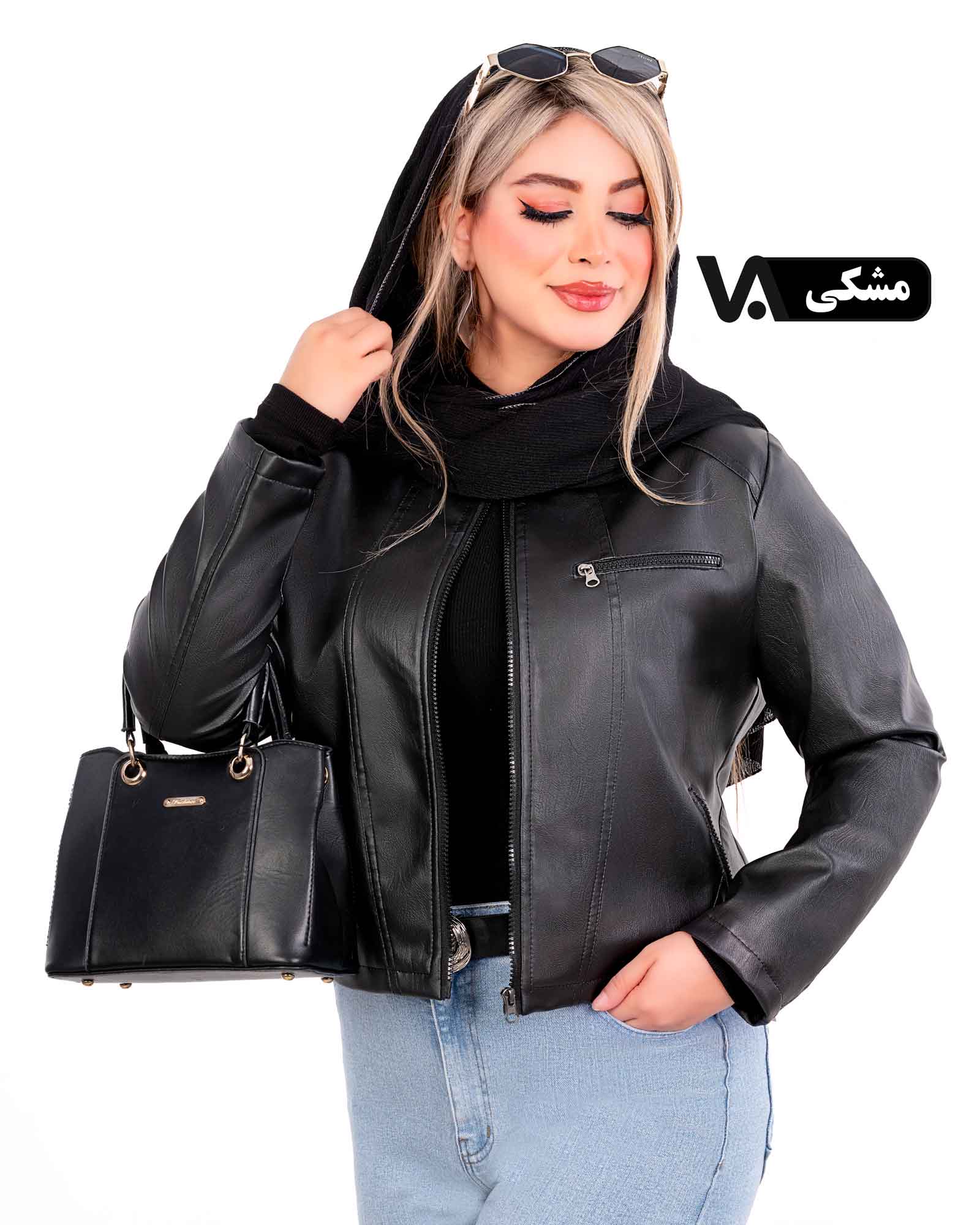 کت چرم یقه دیپلمات کد j440