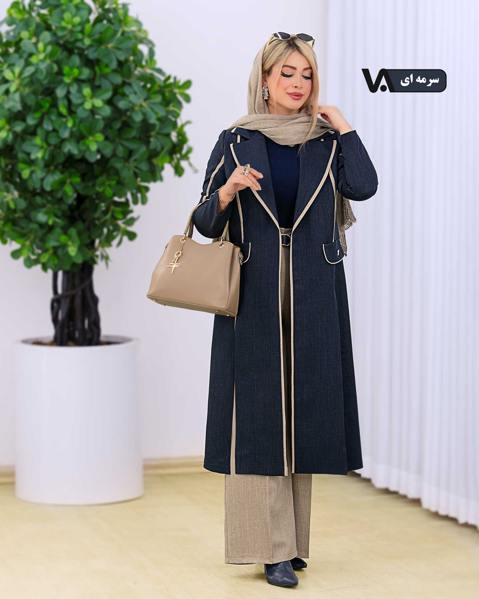 مانتو و شلوار نوار دوزی بزیاق کد j331