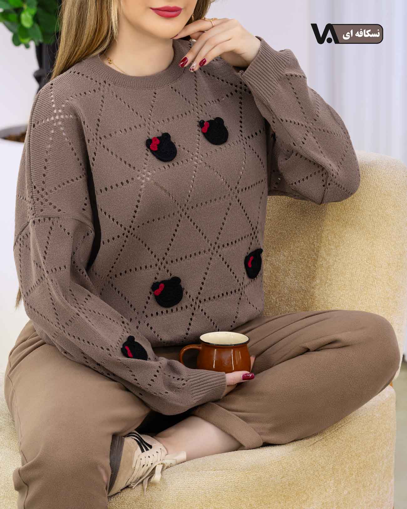 بافت یقه گرد عروسکی کد j316