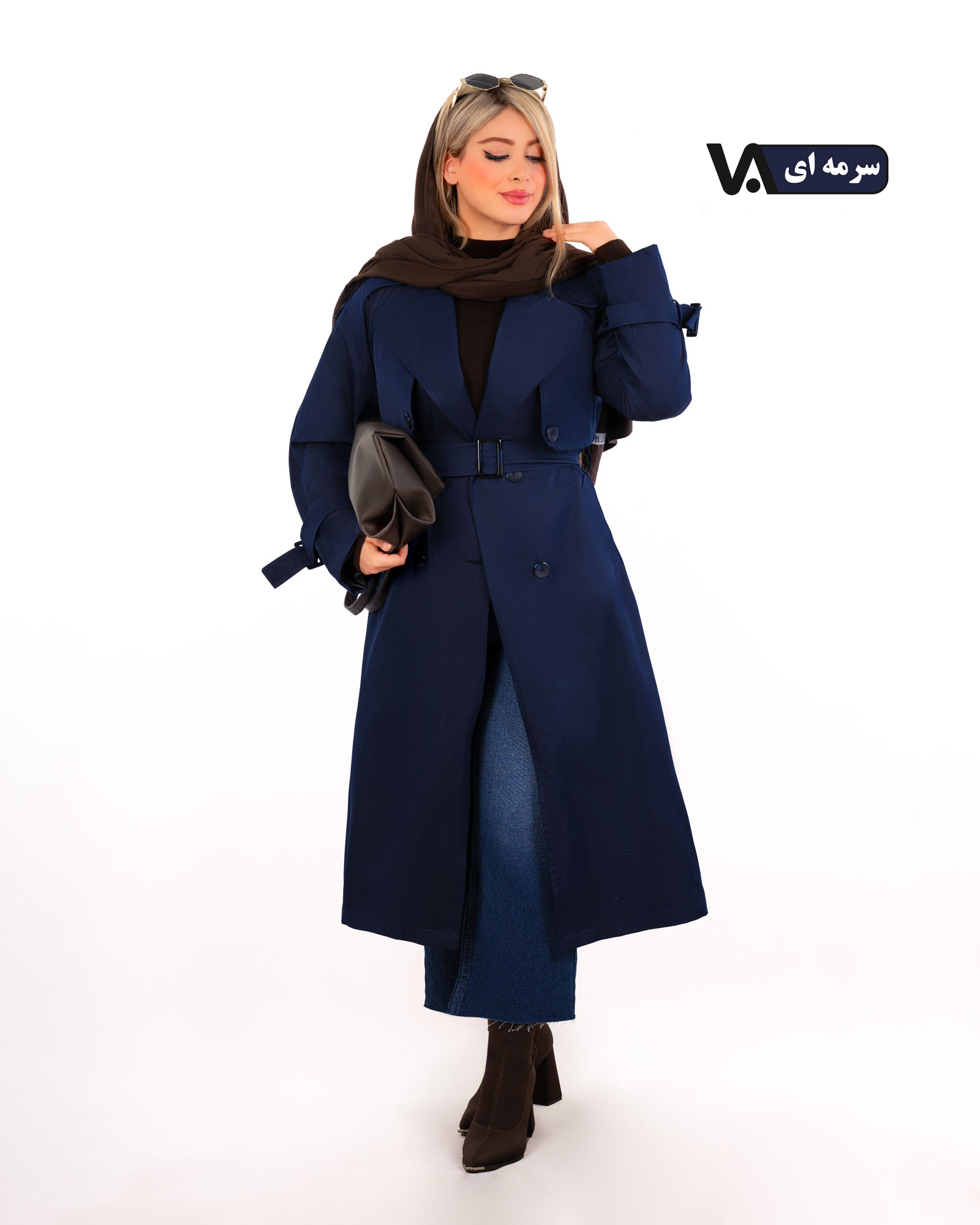 بارانی بلند کتان تیسی والان دار کد j389