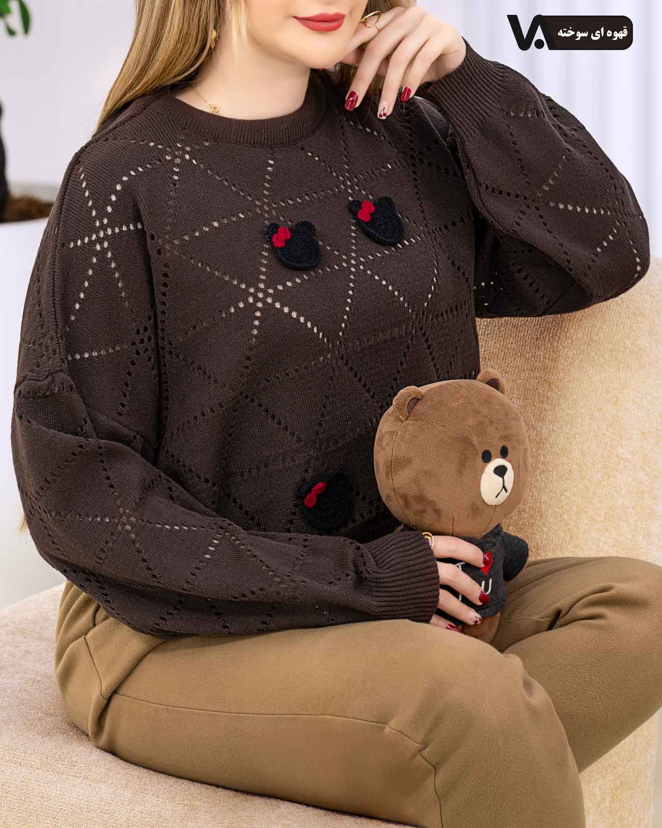 بافت یقه گرد عروسکی کد j316