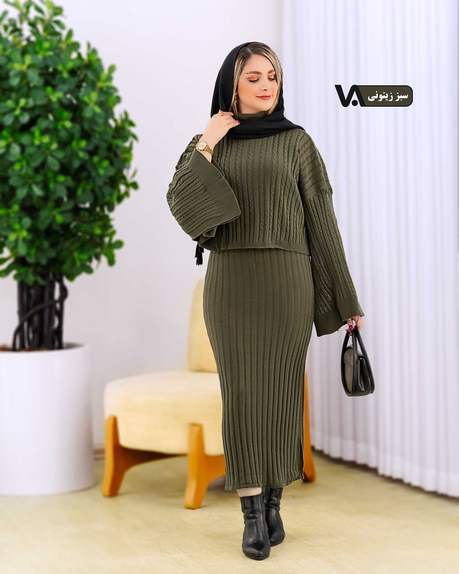ست بافت رویه سارافون خفاشی کد j435