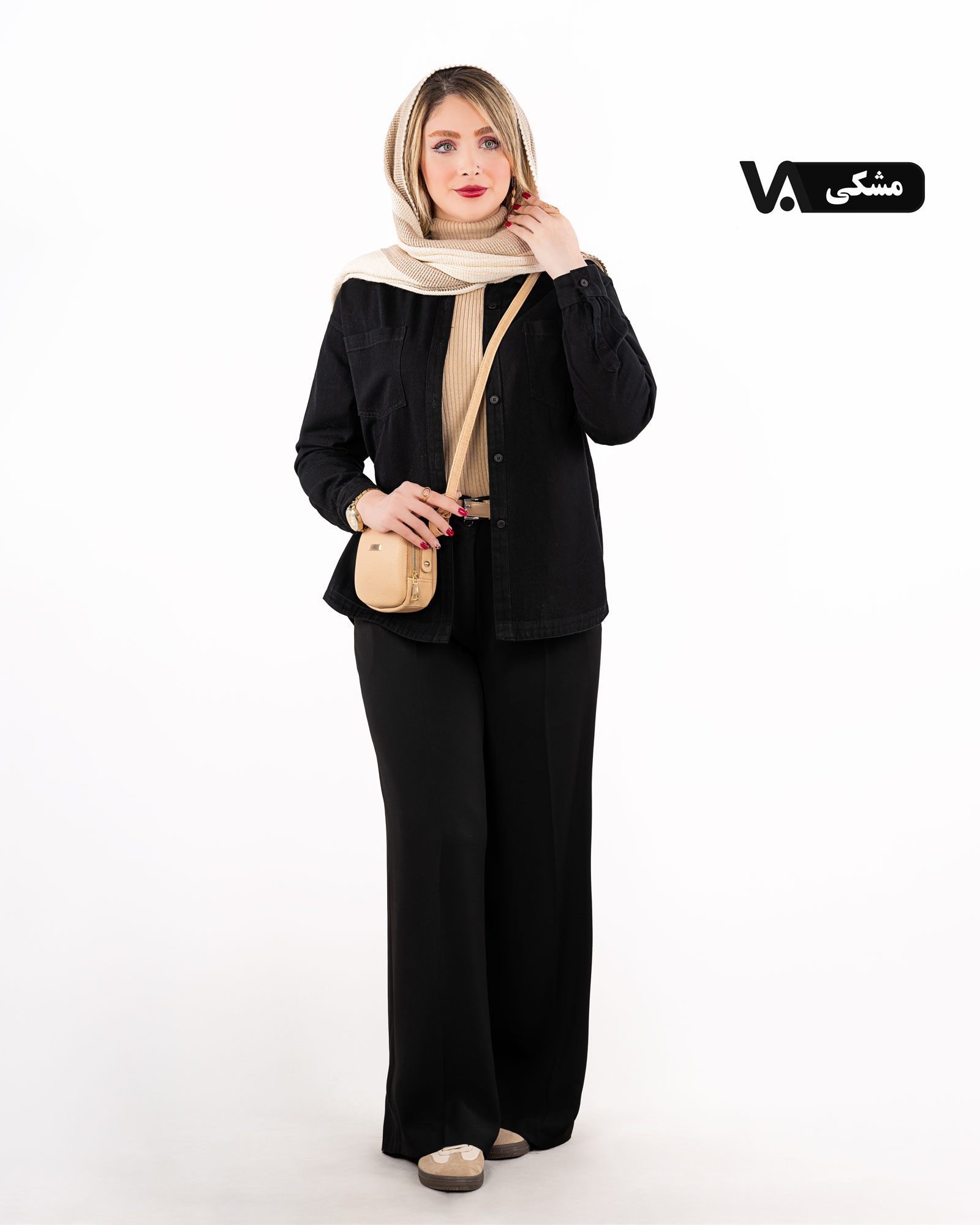 شومیز کتان پایین هلال کد j397