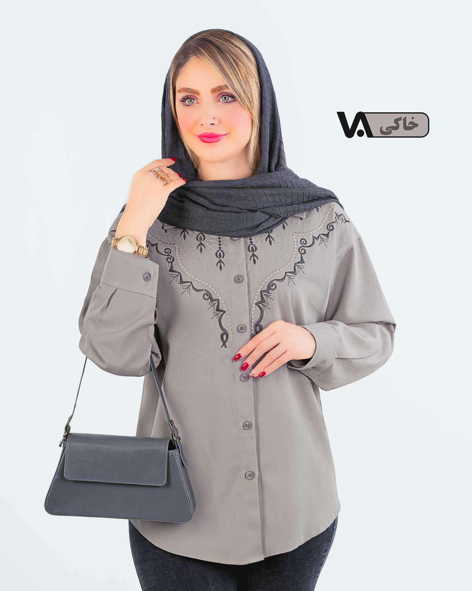 شومیز گلدوزی کتان کد j482