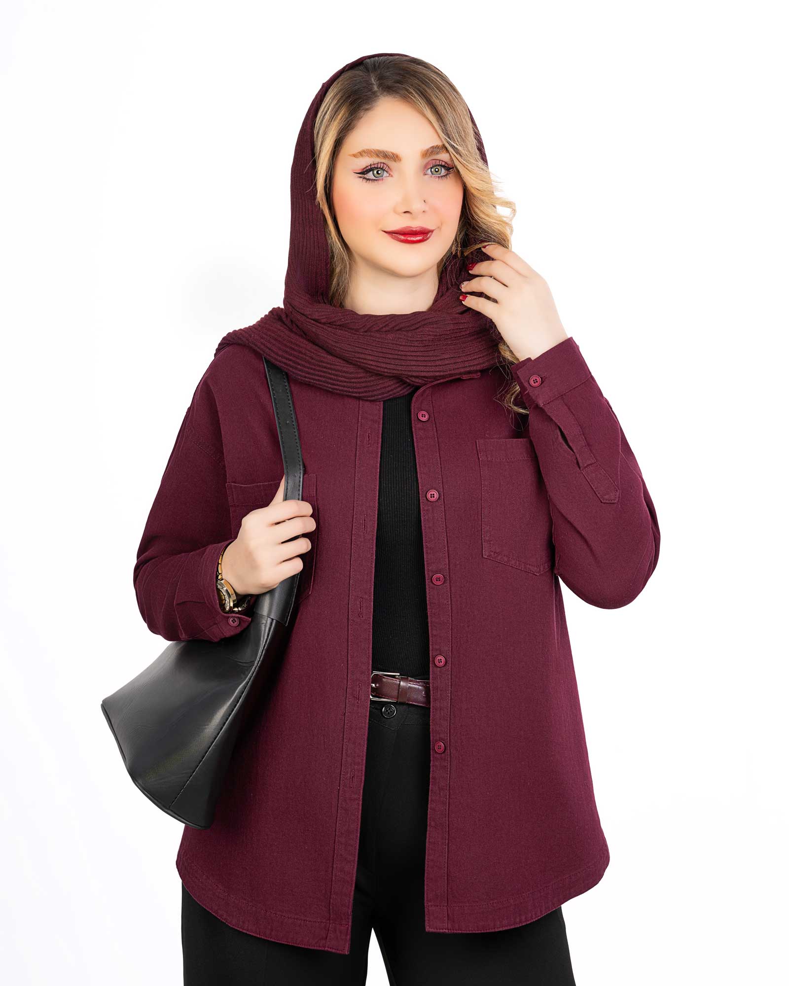 شومیز کتان پایین هلال کد j397