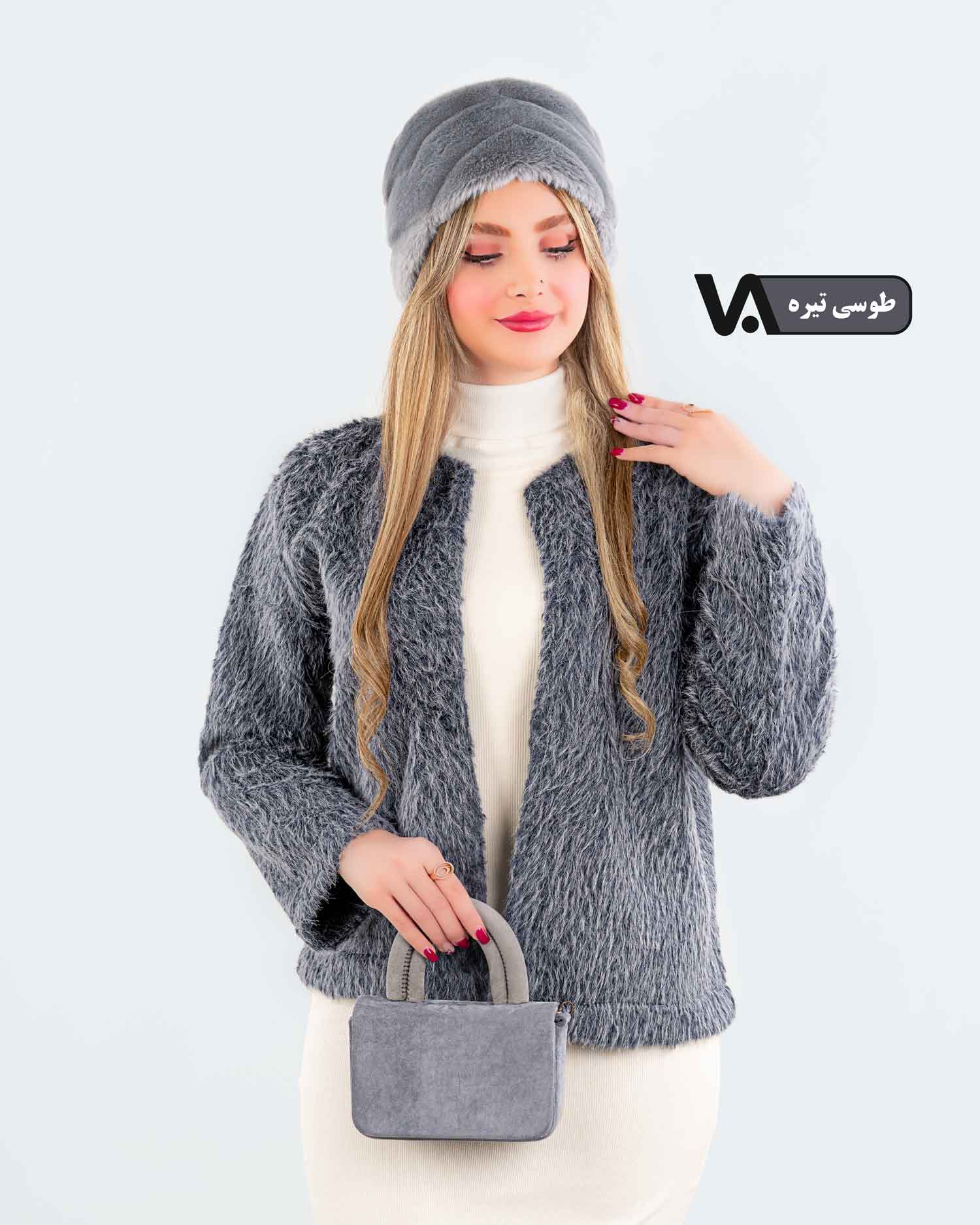 تک کت خزدار یقه گرد کد j468