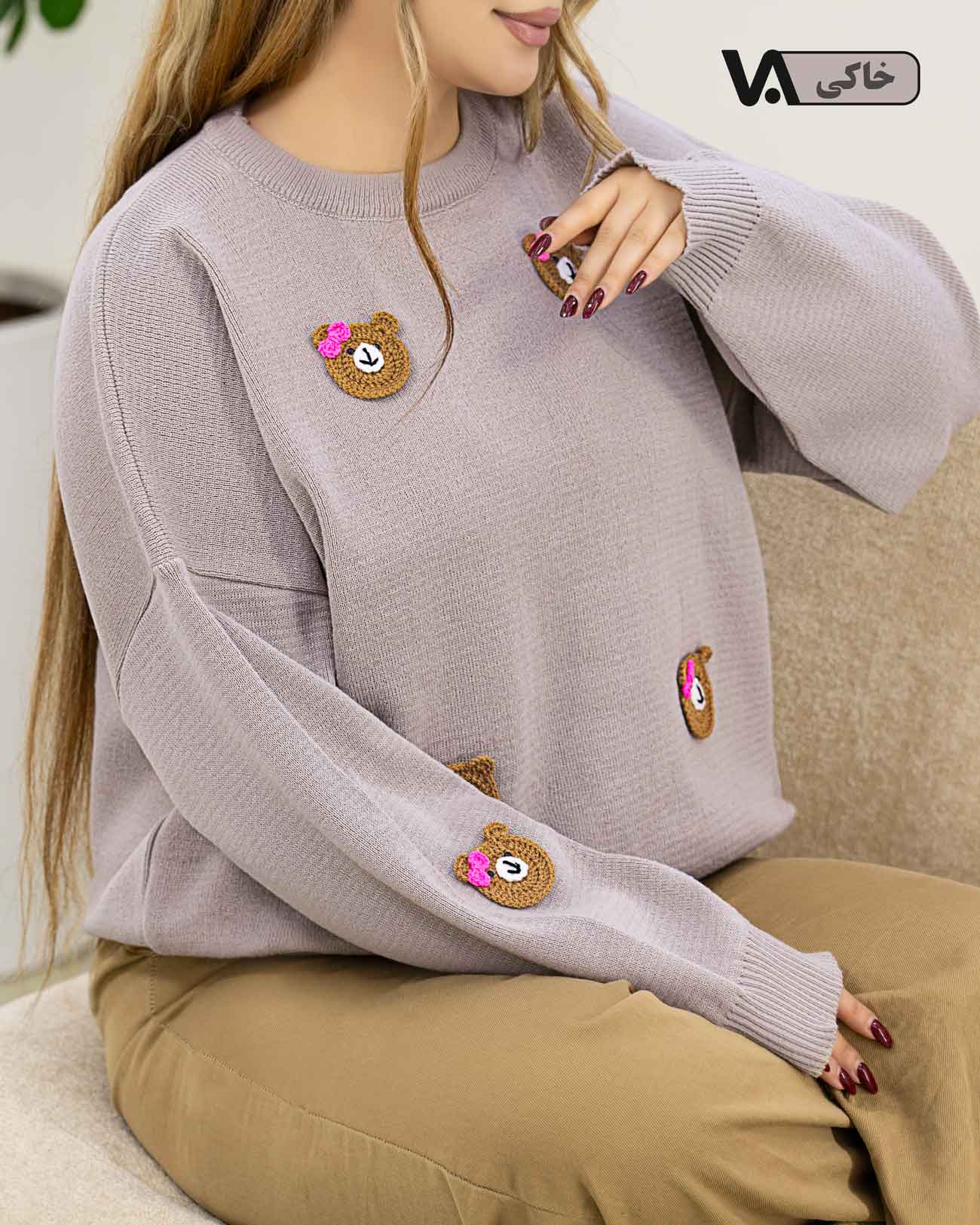 بافت یقه گرد خرسی کد j315