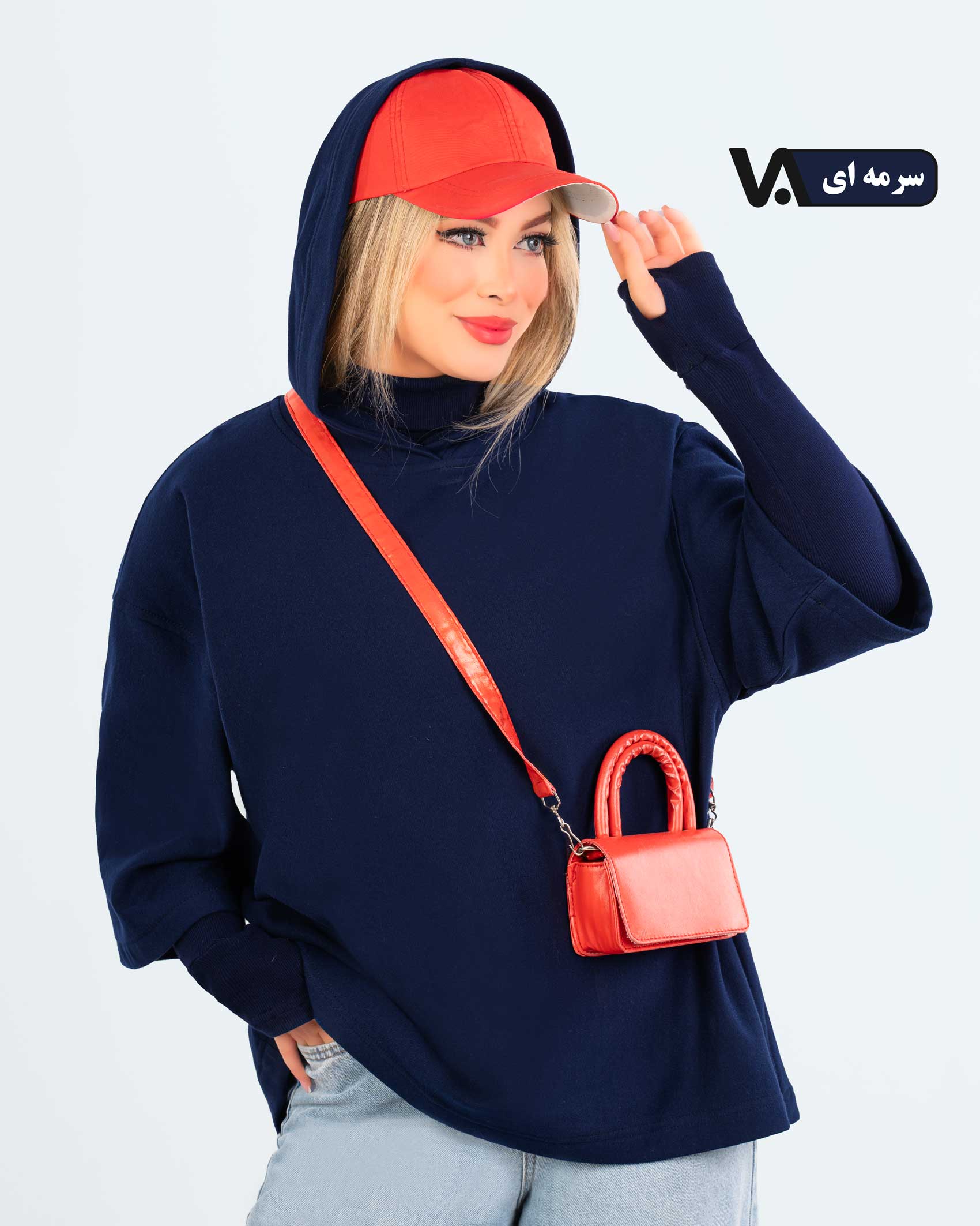 هودی کلاهدار دو نخ پنبه کد j488