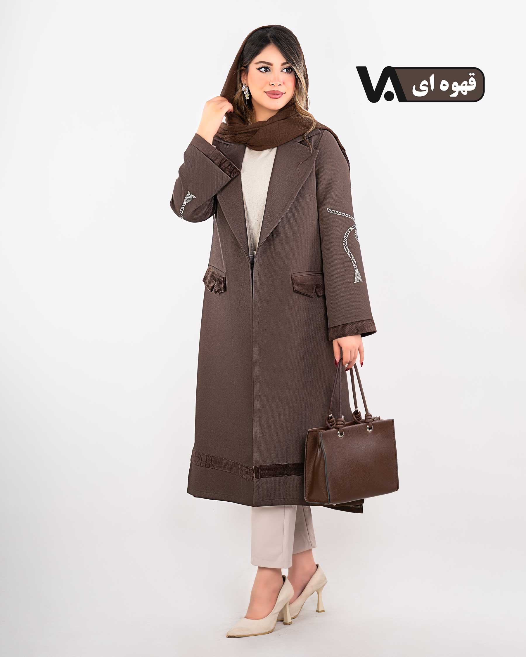 کت بلند کجراه یقه انگلیسی کد j335