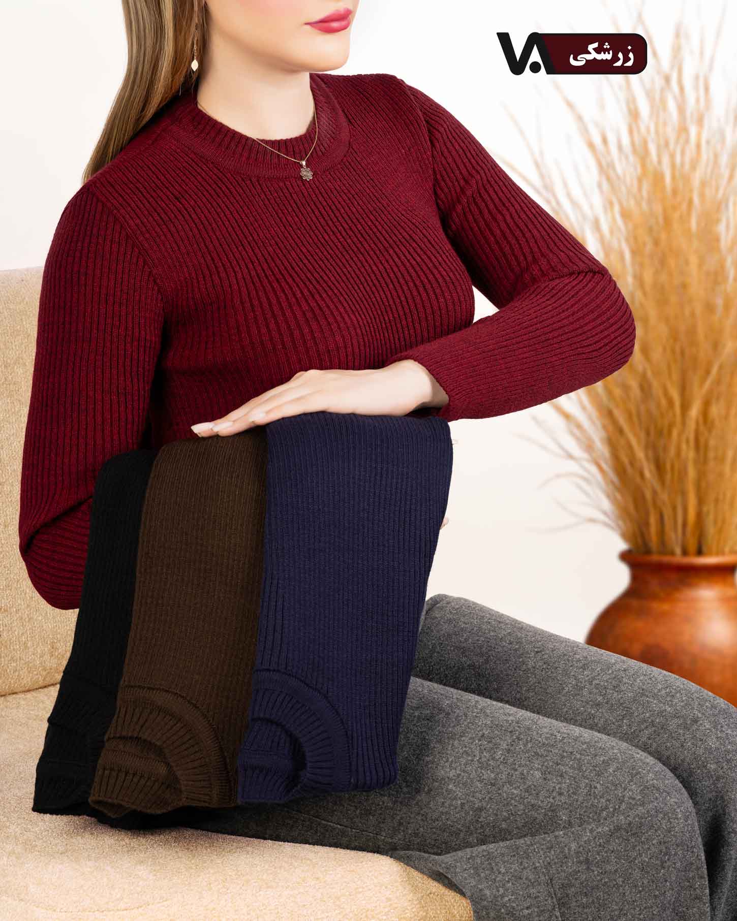 بلوز بافت یقه گرد کد j532