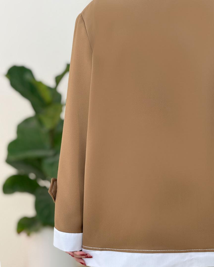 کت یقه گرد دمسه دوزی کد g747