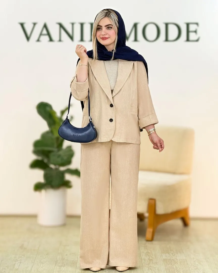 کت شلوار لینن کد g647