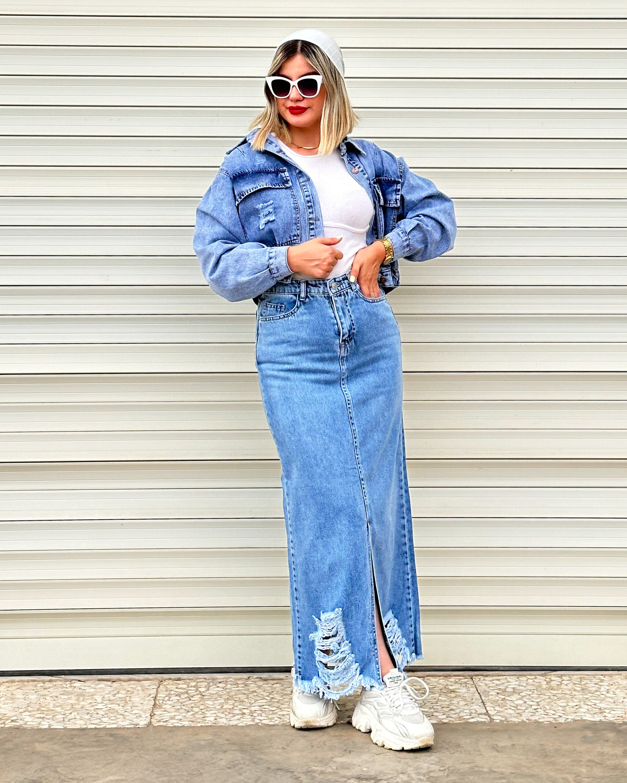 دامن جین آبی کد e509