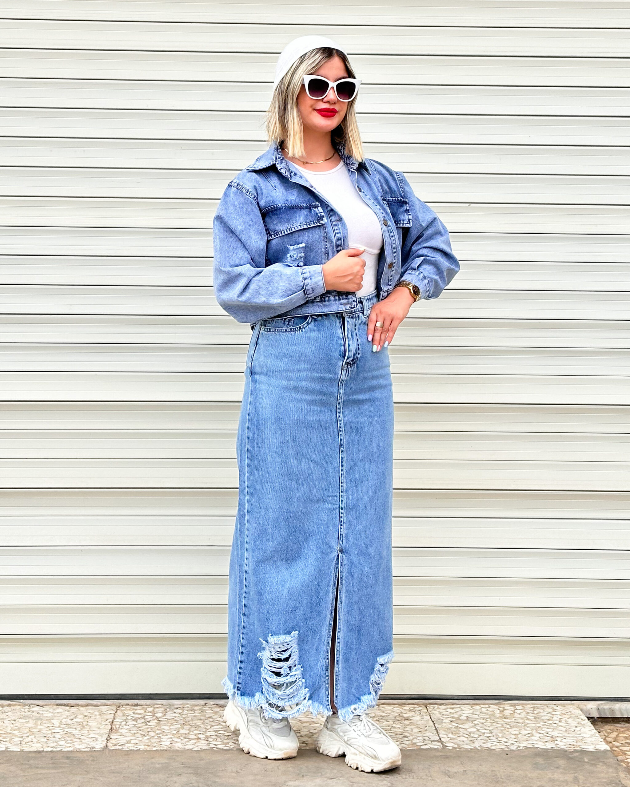 دامن جین آبی کد e509