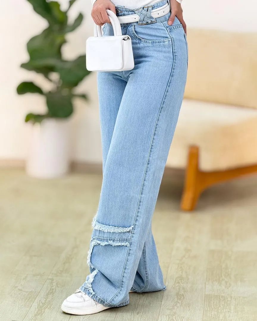 شلوار واید لگ بلند کد g927