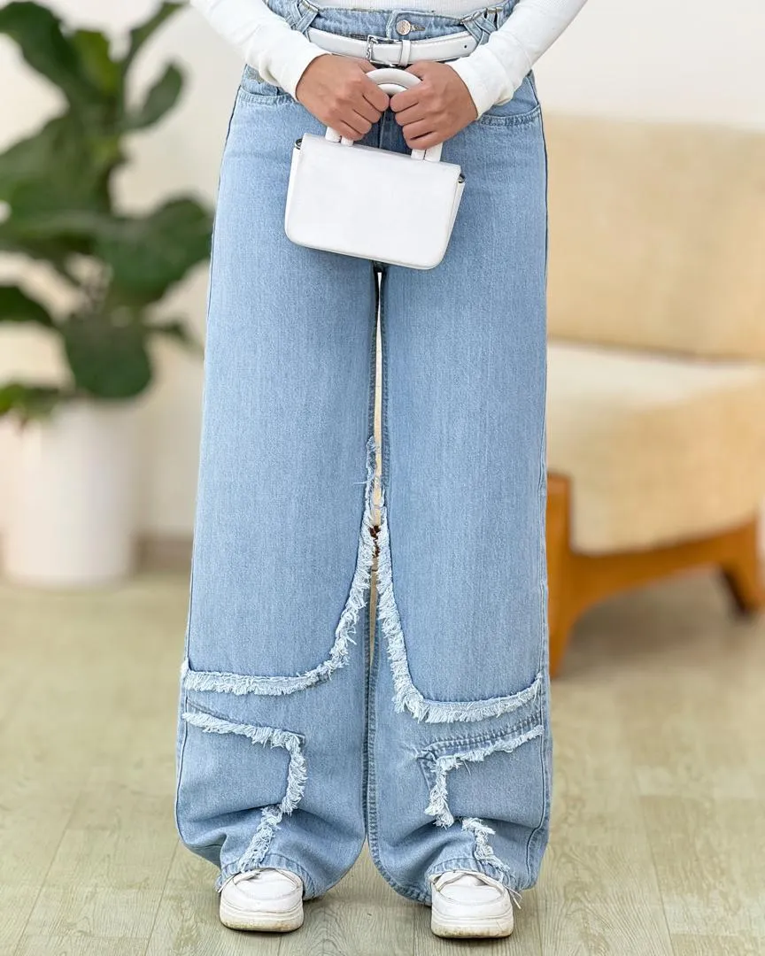 شلوار واید لگ بلند کد g927