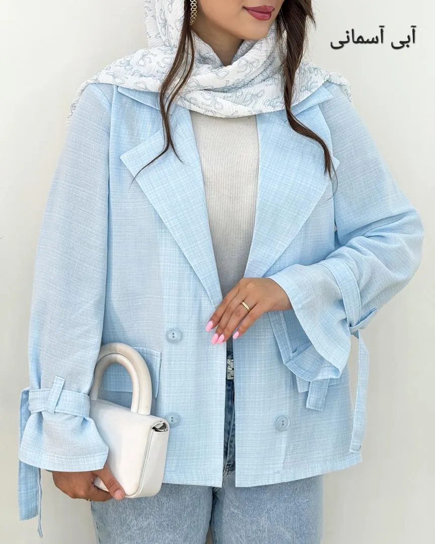 مانتو یقه انگیسی آستین بند دار کد h41