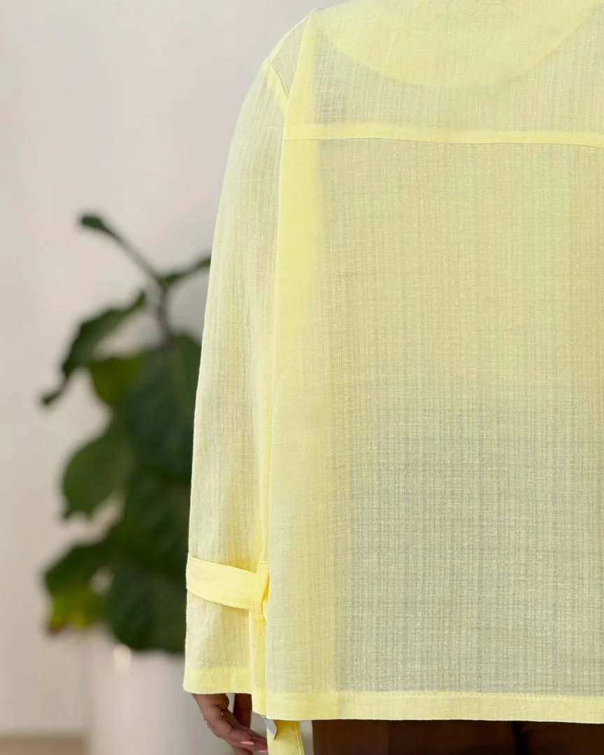 مانتو یقه انگیسی آستین بند دار کد h41