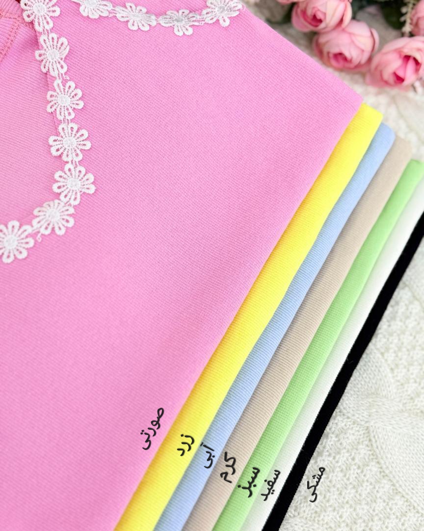 تاپ یقه گلدار بندی کد h73