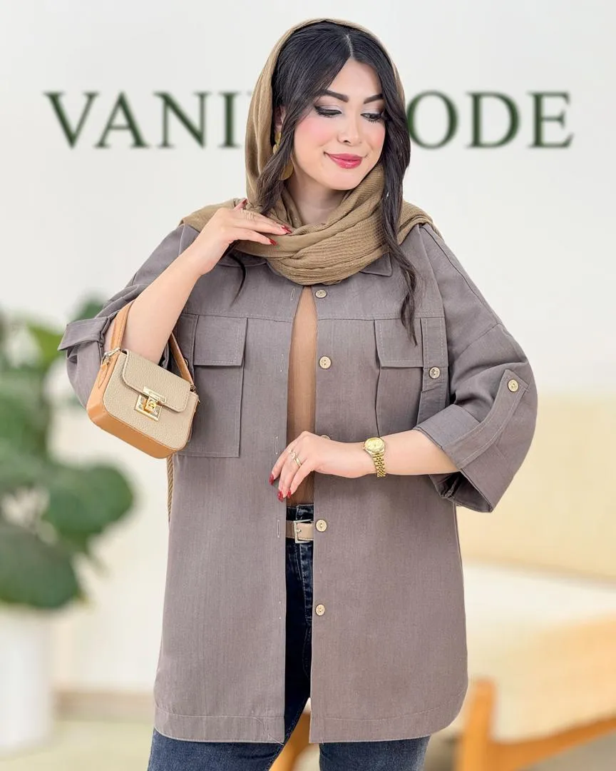 شومیز اسپرت آستین پاکتی کد g861