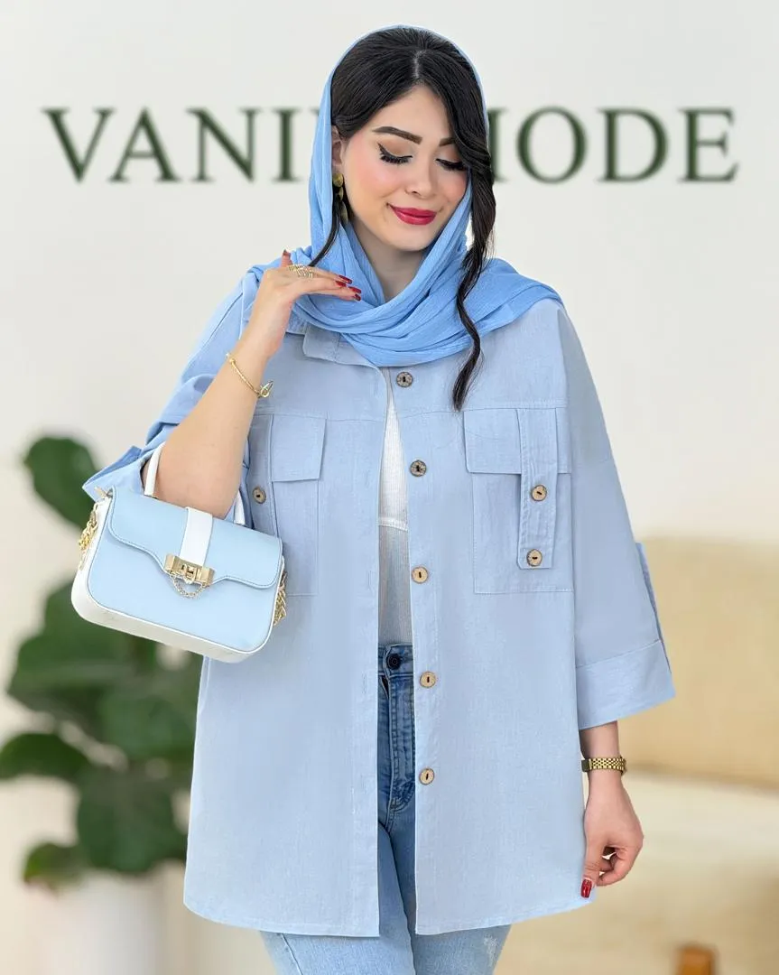 شومیز اسپرت آستین پاکتی کد g861