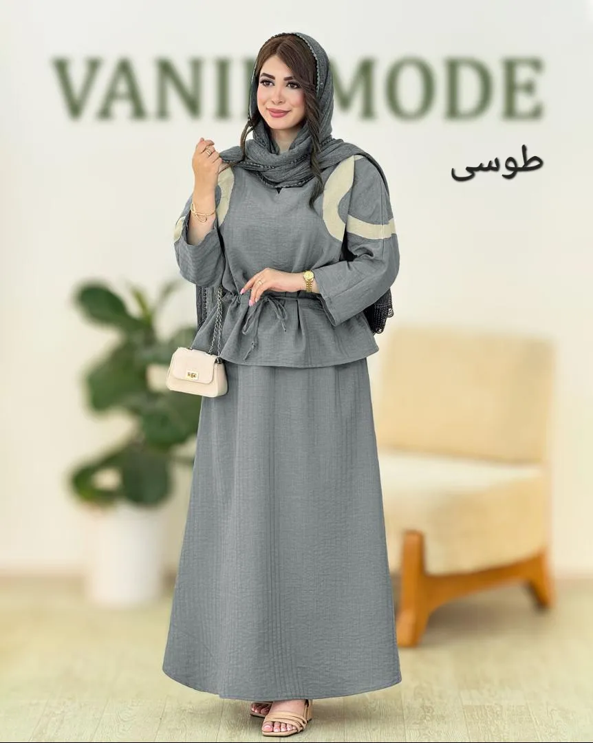 شومیز دامن شانتون ژاکارد کد h3