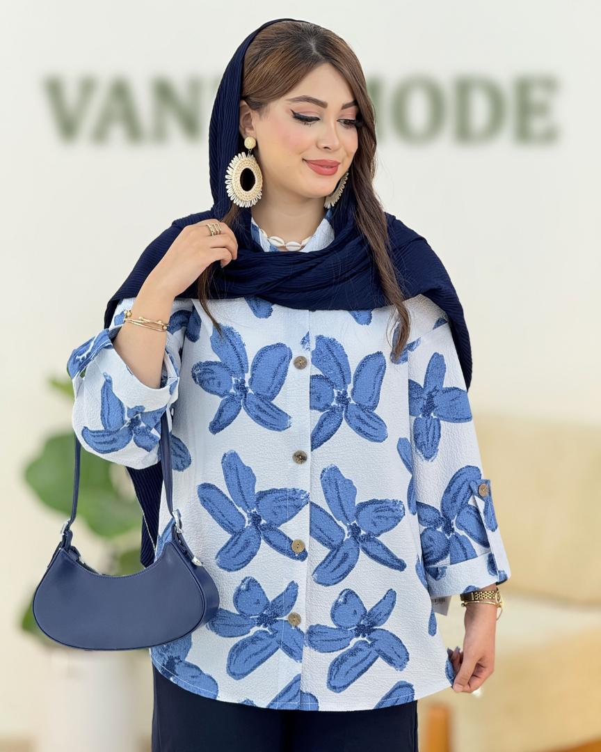 شومیز ینزی آستین پاگون دار کد h205