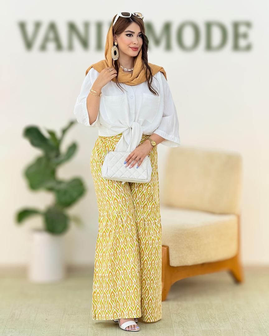 شومیز گره ای دکمه نما کدh208