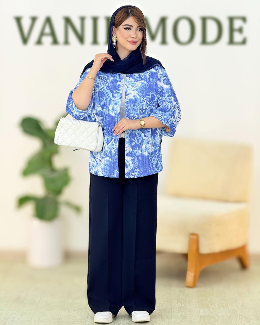 شومیز باکسی آبرنگی کدh220